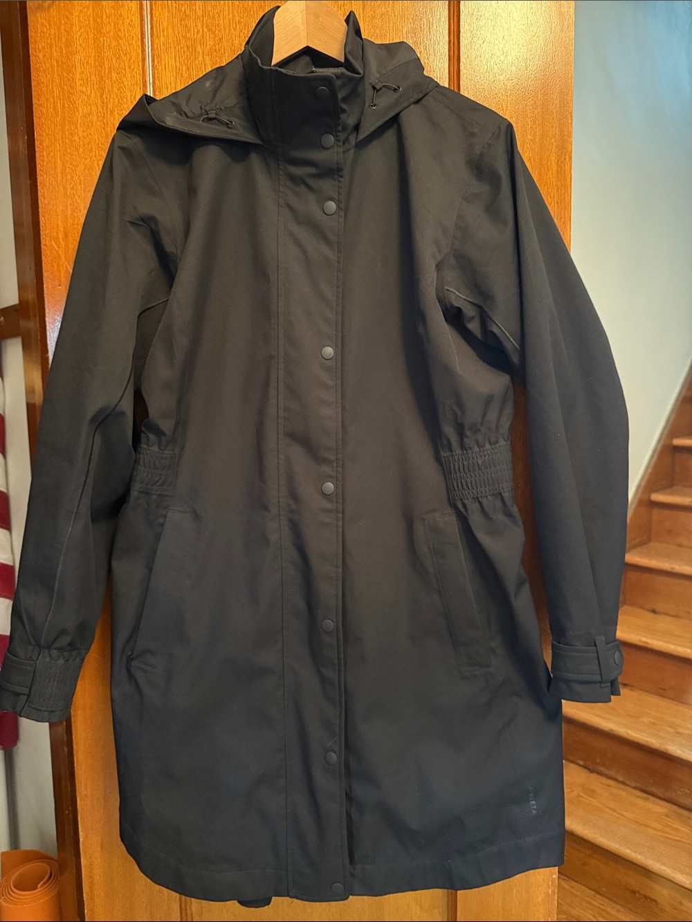 Athleta Rainout Sutro Long Trench in Black